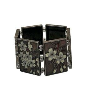 Vtg Stretch Bangle
Bracelet Women's OS
Silver-tone Metal
Damascene Asian-Style